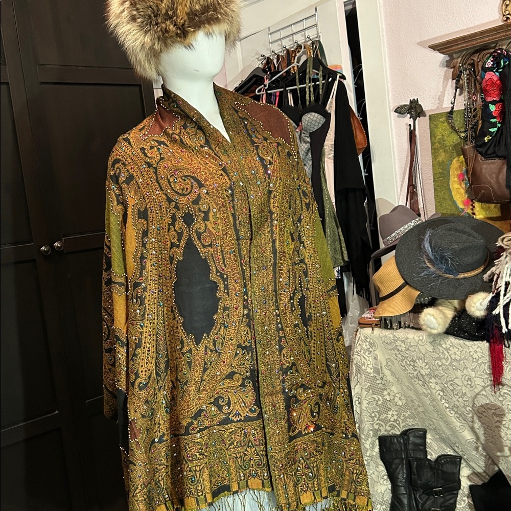 Amazing bejeweled, blanket, scarf